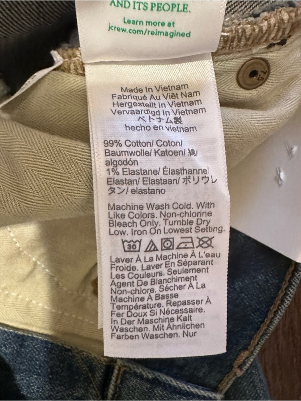 NWT J. Crew denim trouser jean Kate wash blue 28 - Picture 11 of 12